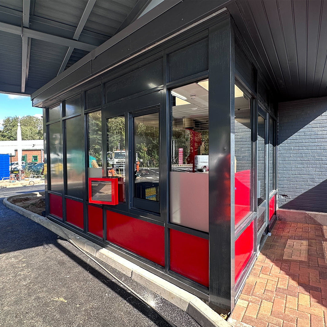 Five Guys Barton Mills Single Sliding Heavy Duty Serving Window Pod Installation