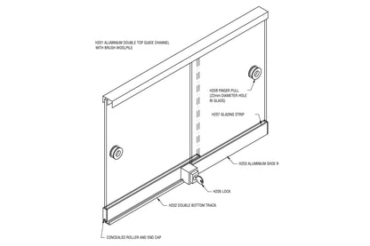 Low Duty Sliding Serving Window Drawing