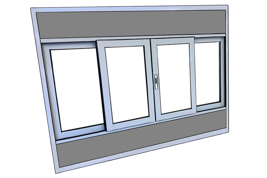 Panelled Bi-Parting Medium Duty Serving Window